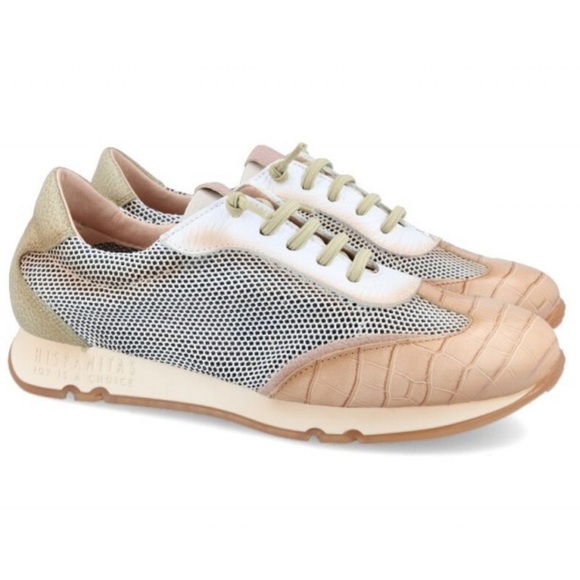Hispanitas Kaira Leather And Mesh Trainers - Picture 1 of 14